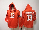 Nike Browns 13 Odell Beckham Jr Orange All Stitched Hooded Sweatshirt,baseball caps,new era cap wholesale,wholesale hats